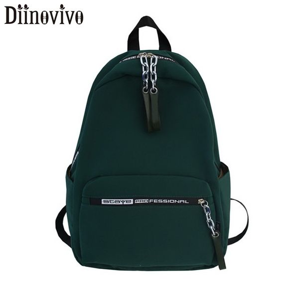 

diinovivo street fashion nylon backpack women travel lapbackoack female school bags large capacity backpacks girls whdv1312