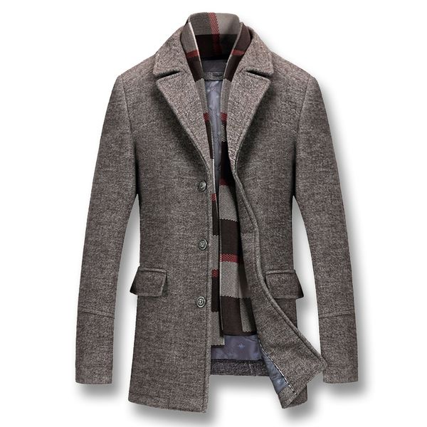 

isurvivor 2019 men winter thick cotton wool jackets coats male casual fashion slim fit large size nylon jackets jaqueta outwear, Black;brown