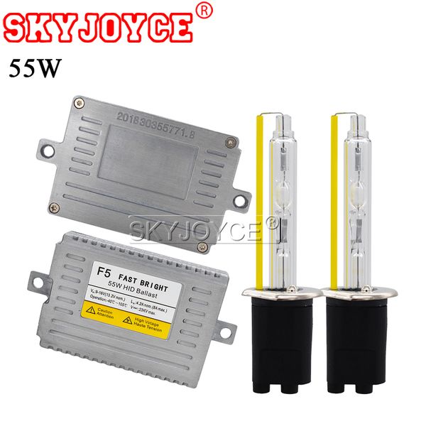 

skyjoyce ac 55w f5 fast bright ballast 55w 5500k d2h hid xenon kit car headlight xenon h1 h3 h11 9005 9006 9012 h7 kit