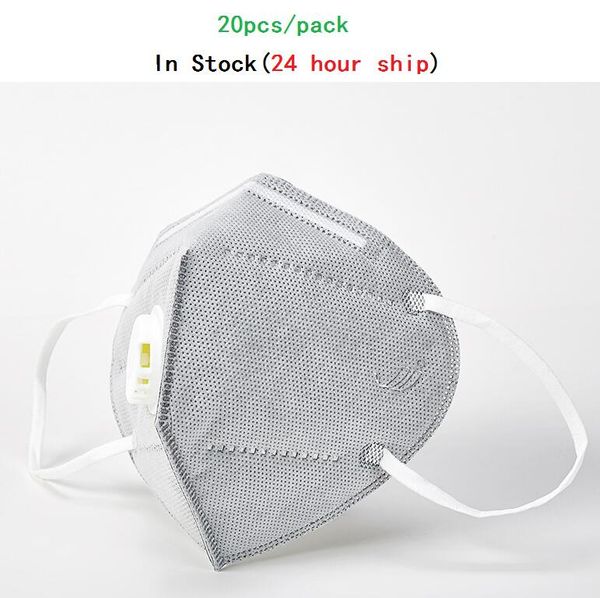 

industrial kn95 face mask with breathable valve gray color multi layer foldable mouth masks filter respirator men women 9 9ba