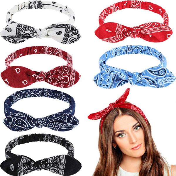

rabbit ears elastic hair band 6 colors simple style elastic headband steel wire fixing hair accessories female travel vt1415