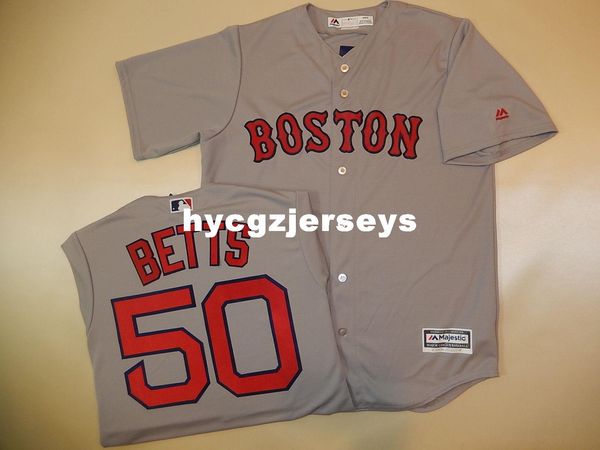 

дешевые бейсбол br #50 mookie betts сшитые прохладный базовая рубашка джерси серый мужские сшитые трикотажные изделия большой и высокий разм, Black;blue