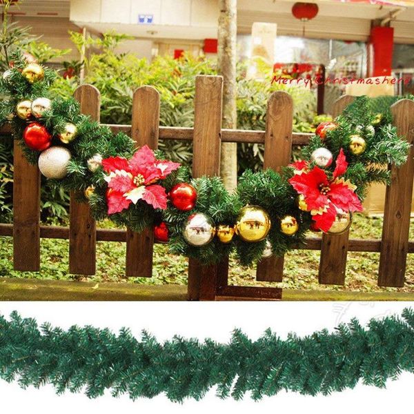 

2.7m christmas garland rattan green branch for christmas decoration supplies xmas decor for home party