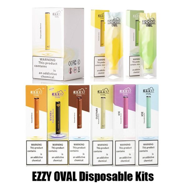 

EZZY овальное одноразовое устройство одноразовая вейп ручка 280 мАч батарея 1,3 мл картриджи пустой бар 300 затяжек устройство стартовый комплект Vs Puff Plus POP