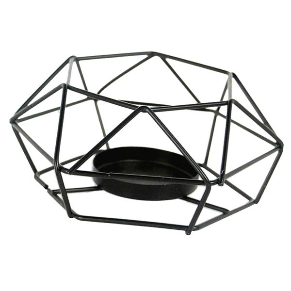 

wire iron 3d geometric votive candle tealight candelabras mood light holder wedding parties holidays