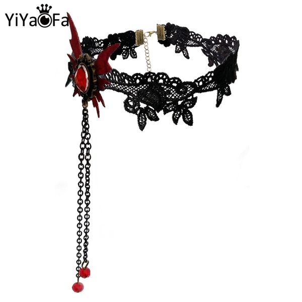 

yiyaofa lace choker necklace for women accessories vintage necklace & pendant gothic statement false collar jl-01, Golden;silver