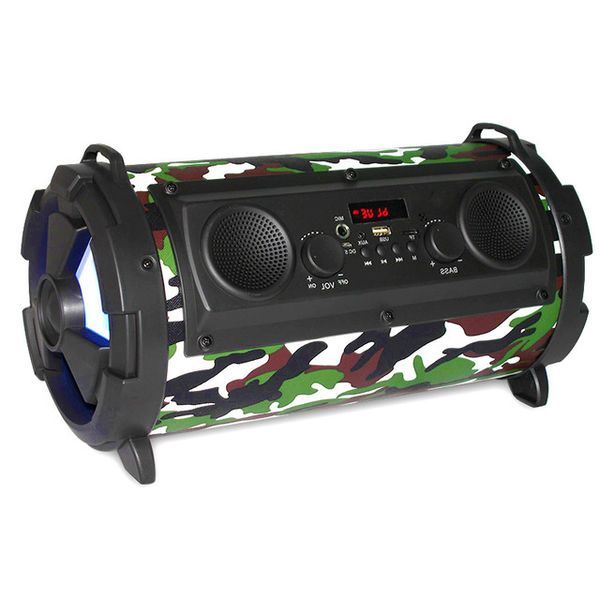 

new outdoor subwoofer portable bluetooth speaker with microphone 15w 2000mah tf usb speaker built in 3 loudspeakers