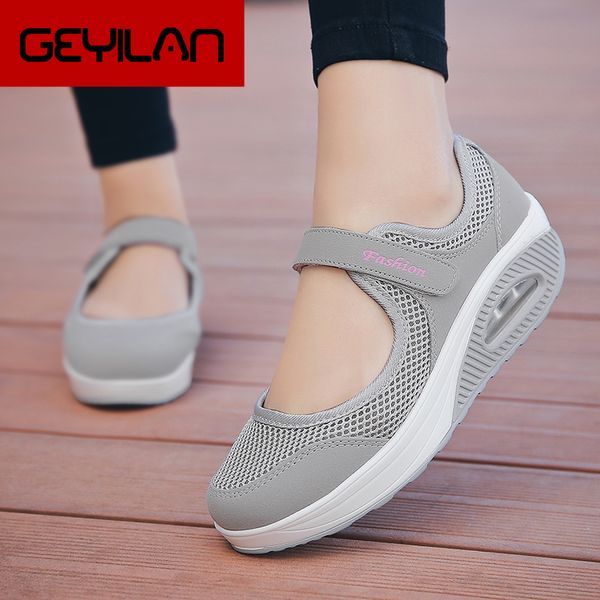 

2020 summer fashion women flat platform shoes woman breathable mesh casual shoes moccasin zapatos mujer ladies boat, Black
