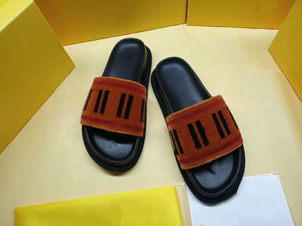 

2020 women furry slippers fluff letter casual shoes boots fashion fashion men sandals fur slides slippers with box, Black