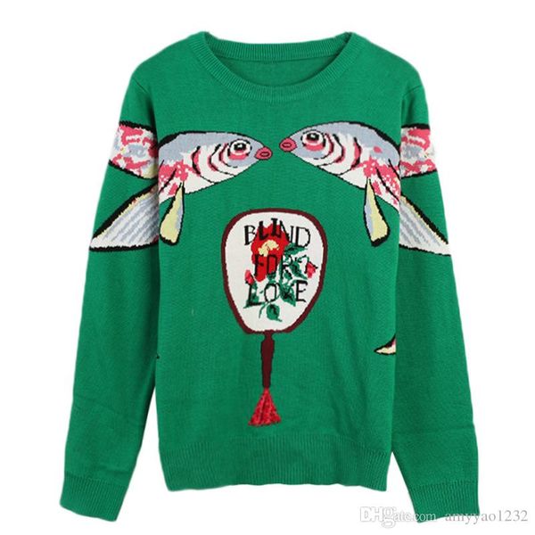 

826 2019 осень флора печати свитер с длинным рукавом круглый вырез зеленый полуувер роскошная мода женская одежда обшитый панелями топ dl, White;black