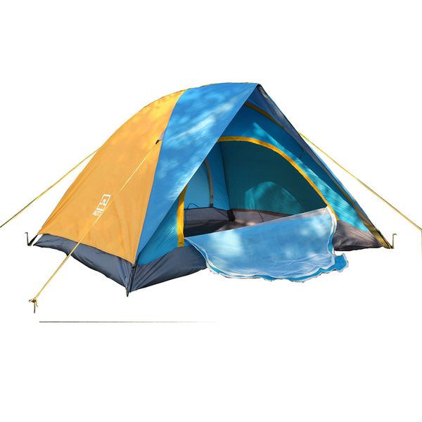 

tents and shelters 1-2 person windbreak camping tent dual layer waterproof up open anti uv tourist for outdoor hiking beach travel tienda