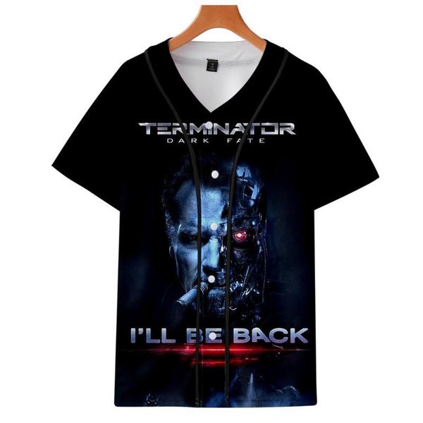 

tshirts mens designer tshirt summer 3d baseball tees short sleeved school terminator dark fate, White;black