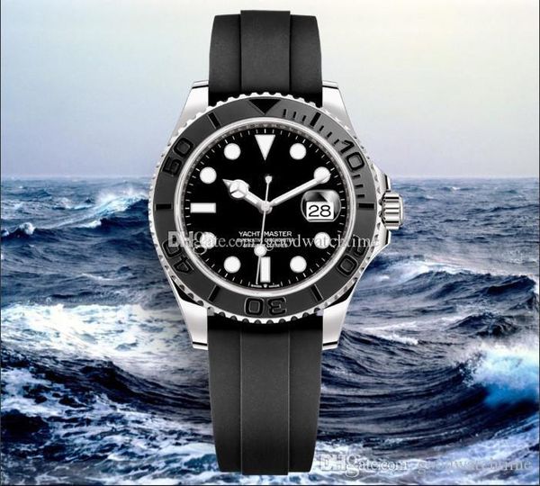 

Новый топ роскошные мужские дайвинг часы 226659 яхта 42 мм часы мастер керамический безель резиновый ремешок автоматические механические наручные часы из нержавеющей стали