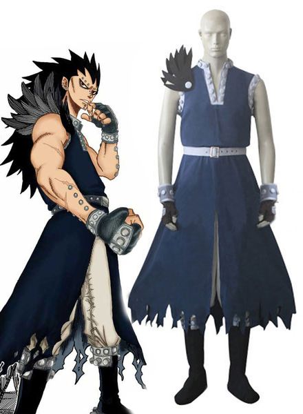 Fairy Tail Phantom Lord Magic Shooter Gajeel Redfox Costume Cosplay Adulto Halloween Carnevale Fancy Set completo Realizzato su misura