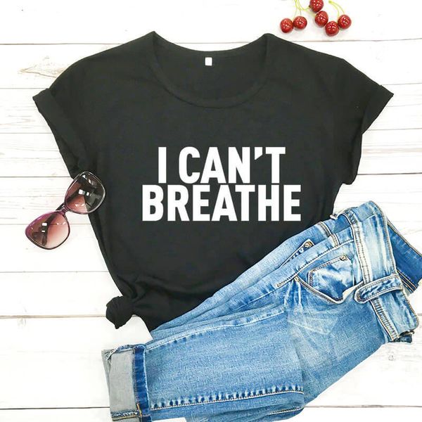 

problem i life can't breathe 2020 cotton short sleeve round collar t-shirt, White