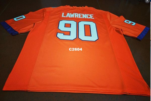 

мужчины клемсон тигры #90 декстер лоуренс оранжевый белый колледж джерси или пользовательские любое имя или номер джерси, Black;red