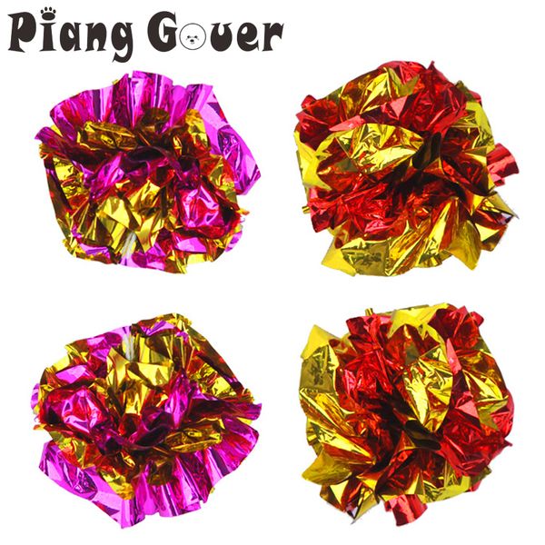 

20pcs/lot pet interactive sound paper balls cat toys tinfoil ball pet toy