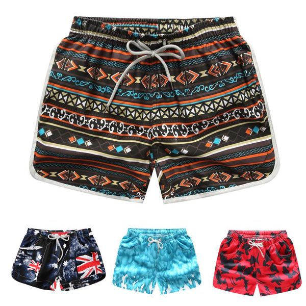 

beach shorts women summer short pants vintage print breathable quick dry swim shorts women m-xxl plus size summer boxers