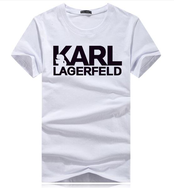 

karl wholesale brand men's and women's t-shirts famous italian designers short-sleeved t-shirts street hip-hop clothing skateboard, White;black