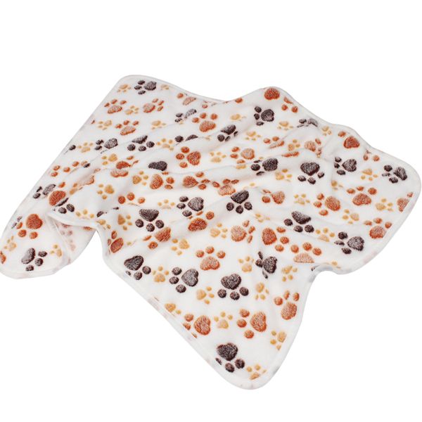 

new cute dog bed mats soft flannel fleece paw foot print warm pet blanket sleeping beds cover mat for small medium dogs cats