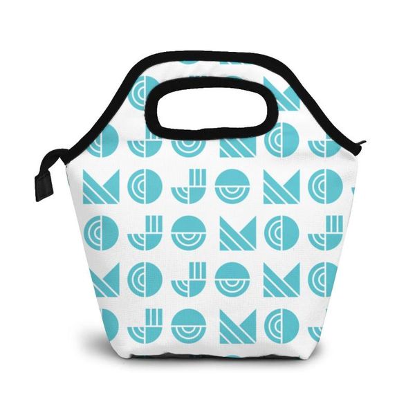 

mojo l 03 lunch bag boxes bags portable insulated picnic box for women men, Blue;pink