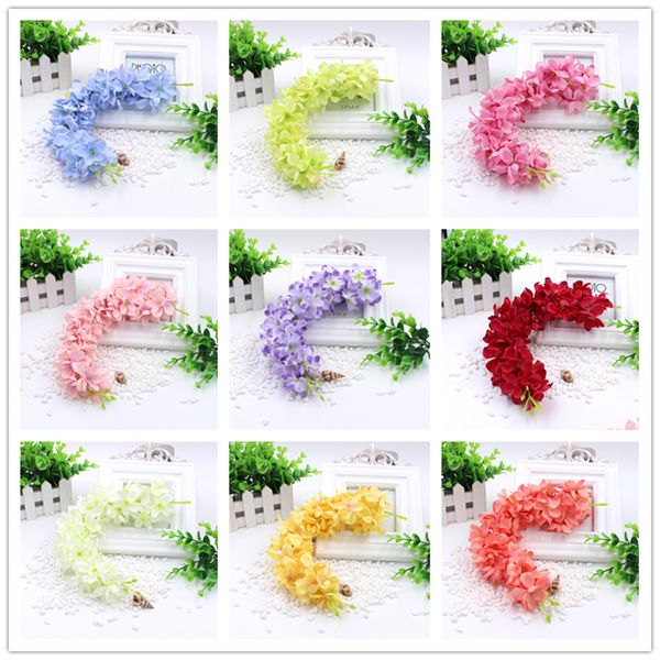 

1pcs hydrangea wisteria artificial flower vine for wedding home party kids room decoration diy craft fake flowers supplies
