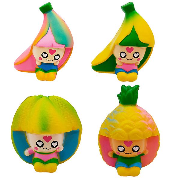 

squishy toys fruit character squishy phone pendant slow rising banana paineapple girls squishies decompression toy kids funny gift