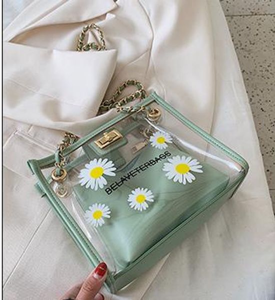 

transparent mother and daughter bag female 2020 new version of the small wave of daisy shoulder messenger bag