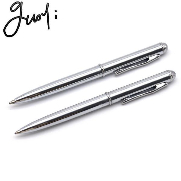 

guoyi c312 mini metal ballpoint pen length 10cm learn office school stationery gift luxury pen l business writing refill, Blue;orange