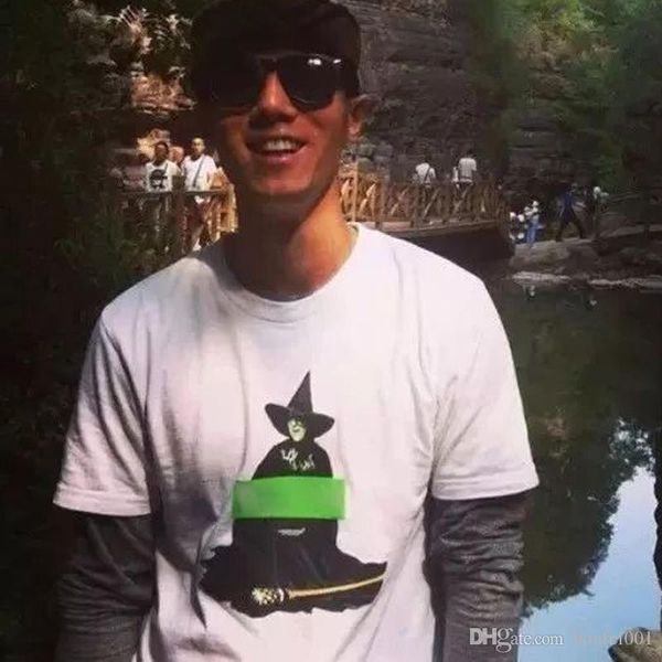 

15ss box logo х тайные witch тройник с коротким рукавом мода повседневная tee street мужчины женщины лето дышащий прохладный хлопок футболка, White;black