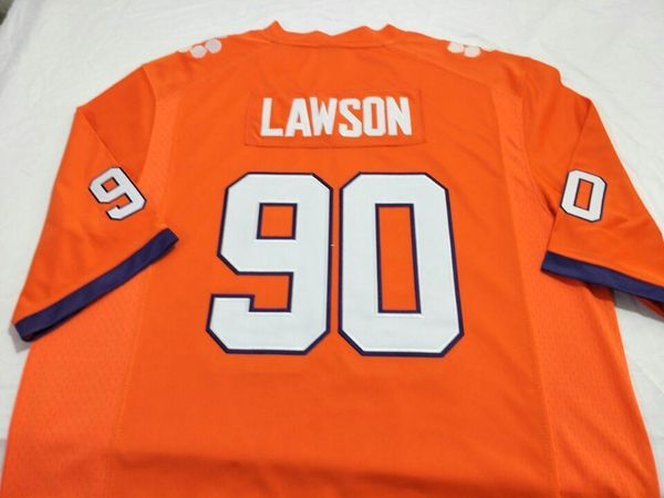 

women clemson tigers shaq lawson #90 ladies real full embroidery college football jersey size s-4xl or custom any name or number jersey, Black;red