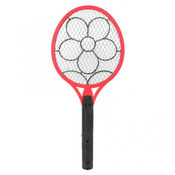 

new 2 aa batteries operated hand racket electric mosquito swatter electric tennis bat insect fly bug wasp killer