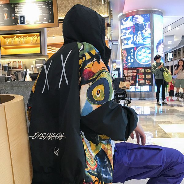 

2019 новый мужской одежды осень пальто прилив бренда прилив красивый пиджак мужской ins национальный хип-хоп свободный порт ветер, Black;brown