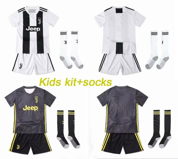 

Дети комплект носки Ювентус Главная 2019 MANDZUKIC 17 MARCHISIO белый и серый футбол Jersey18 19 Ро