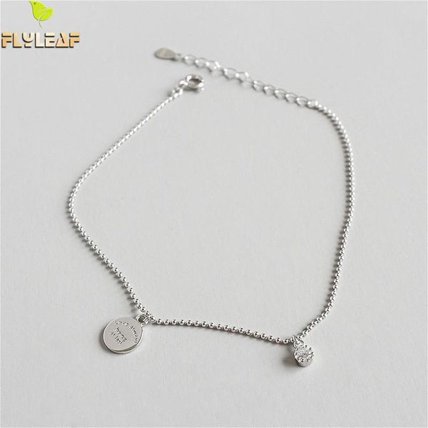 

форзац стерлингового серебра 925 пробы письмо круглый тег кубический цирконий ножные браслеты для женщин простой девушки лодыжки ноги изыска, Red;blue