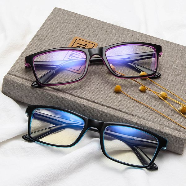 

2020 vintage blue light blocks anti -fatigue goggles radiation protection goggles computer light new fashion glasses decorative, White;black