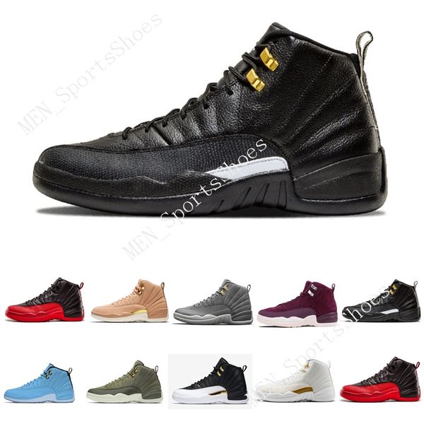 

12 12s mens basketball shoes wheat dark grey bordeaux flu game the master taxi playoffs university french blue gym red sports sneakers