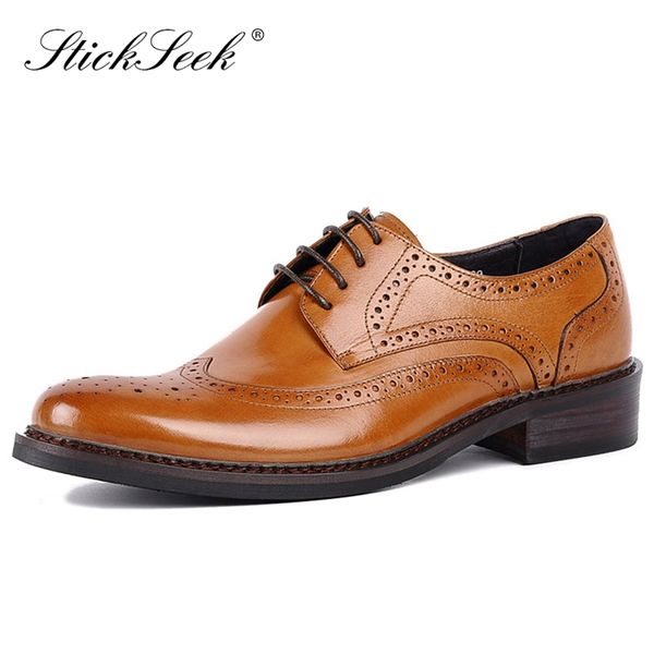 

dress shoes british genuine leather man carved wingtip brogues round toe laces handmade men's derby medallion oxfords wf229, Black