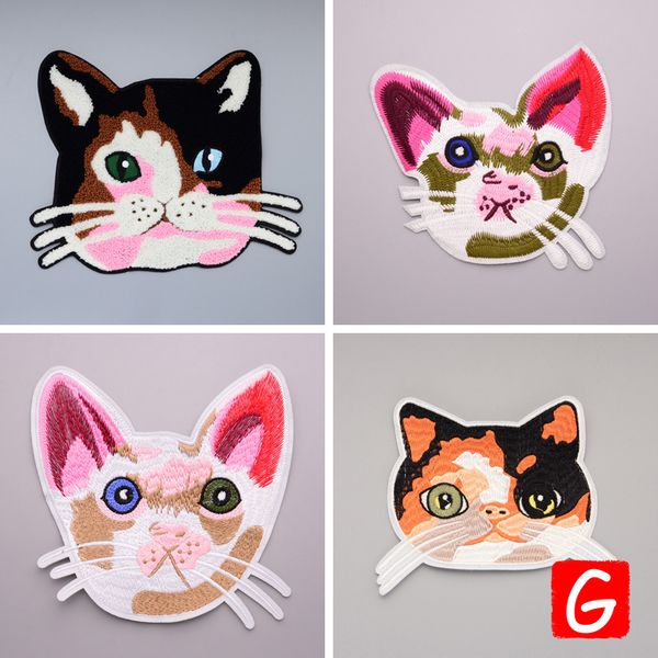 

gugutree вышивки патчей больших кошек патча животных значки аппликация патчи для одежды dx-51, Black