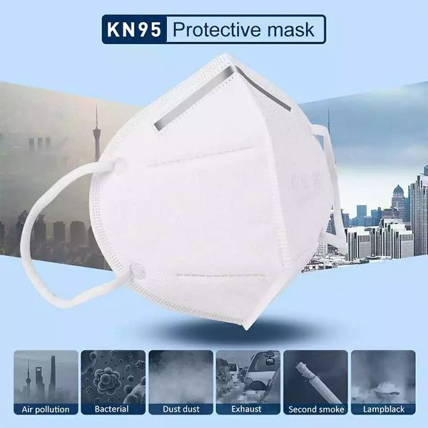 

50 pcs kn95 mask kn95 n95 disposable mask protective mouth face masks 95% filtration anti-dust against droplet breathing valve dhl