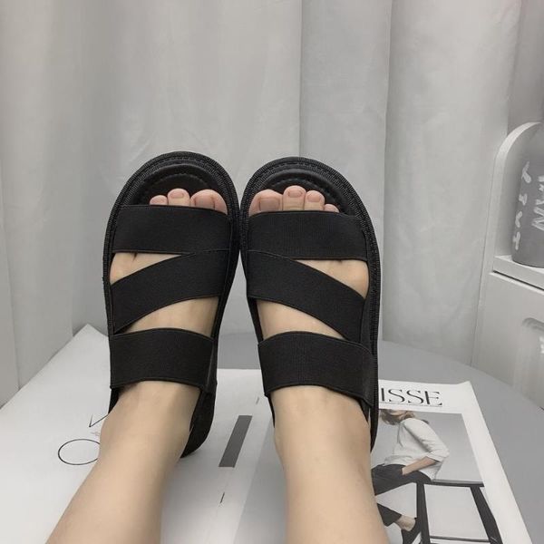 

fashion womens shoes 2020 beige heeled sandals summer heels comfort block velvet black low female basic casual buckle