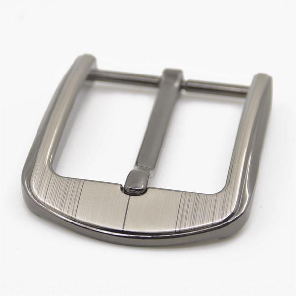 

guangzhou men's clothing zinc alloy pin buckle belt leather head durable simple laser craft belt head, Slivery;black