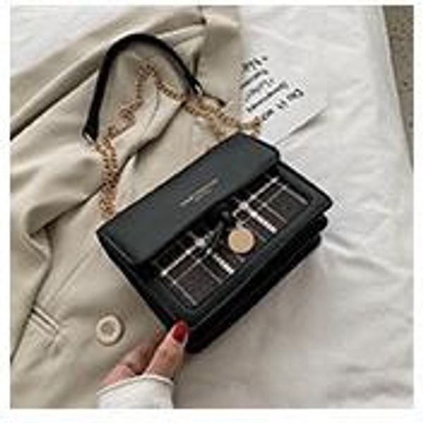 

new chain small square wild designer female bag 2020 fashion simple one shoulder messenger bag mobile phone bag