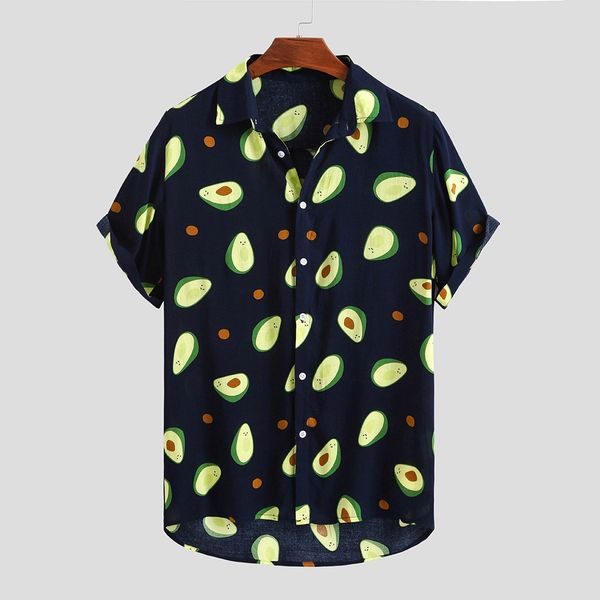 

fluorescent color men shirt summer breathable hawaiian shirt camisa masculina brand casual male printed plus size, White;black