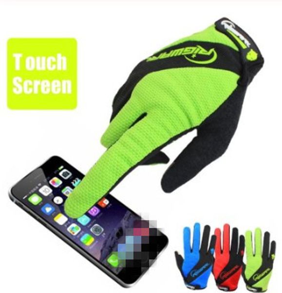 

outdoor sports gloves full finger gloves motorcycle bike cycling touch screen glove warm gel padded anti-skid, Black