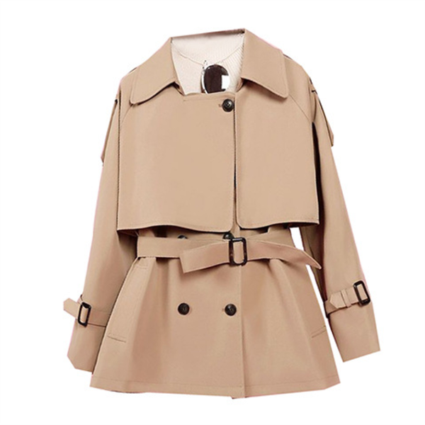 

new women long trench coat autumn winter vintage belt double breasted khaki trench outwear slim office coats, Tan;black