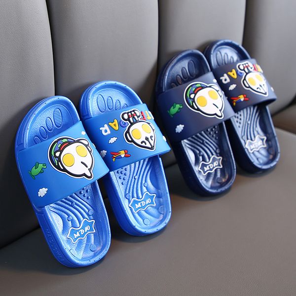 

cool boys slippers cute cartoon salted egg children indoor slippers for kids 2020 summer new boys flip flops, Black;grey
