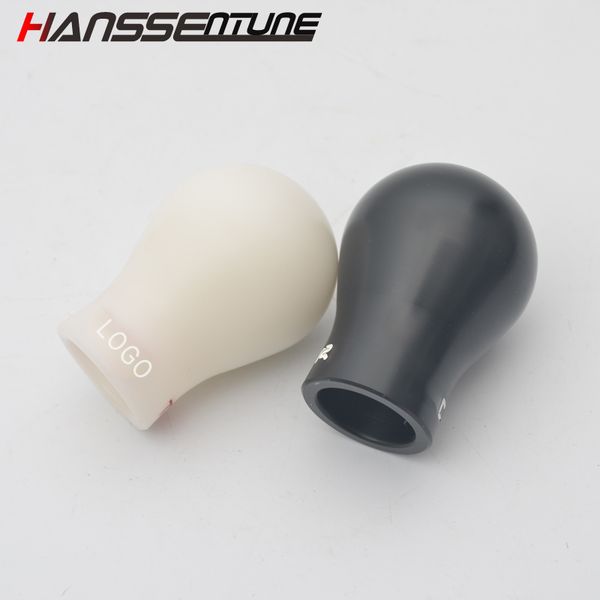 

universal racing car manual automatic gear shift knob plastic black white