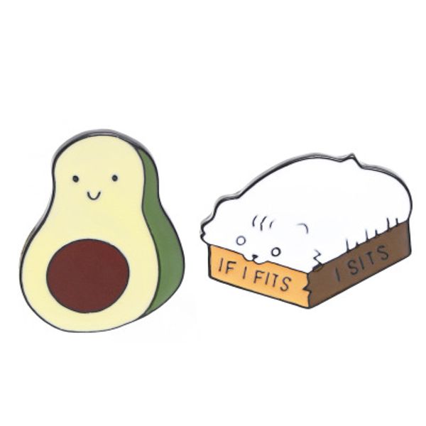 

adorabe kids birthday gifts cake avocado brooches pins women men jewelry fashion broche spilla brosche 2019 new, Gray