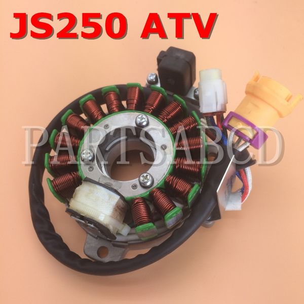 

partsabcd js250 loncin bashan 250cc stator jianshe atv quad atv250-5 magneto coil 12v 16 coils